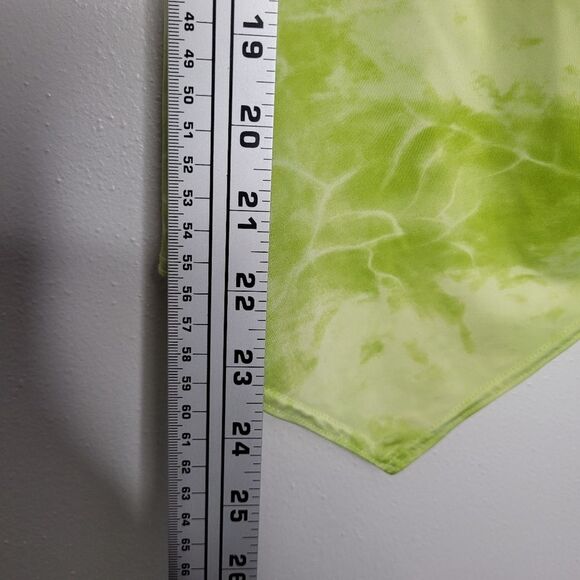 Vintage y2k lime green tie dye wrap fairy v neck Sleeveless blouse size large - Picture 5 of 5